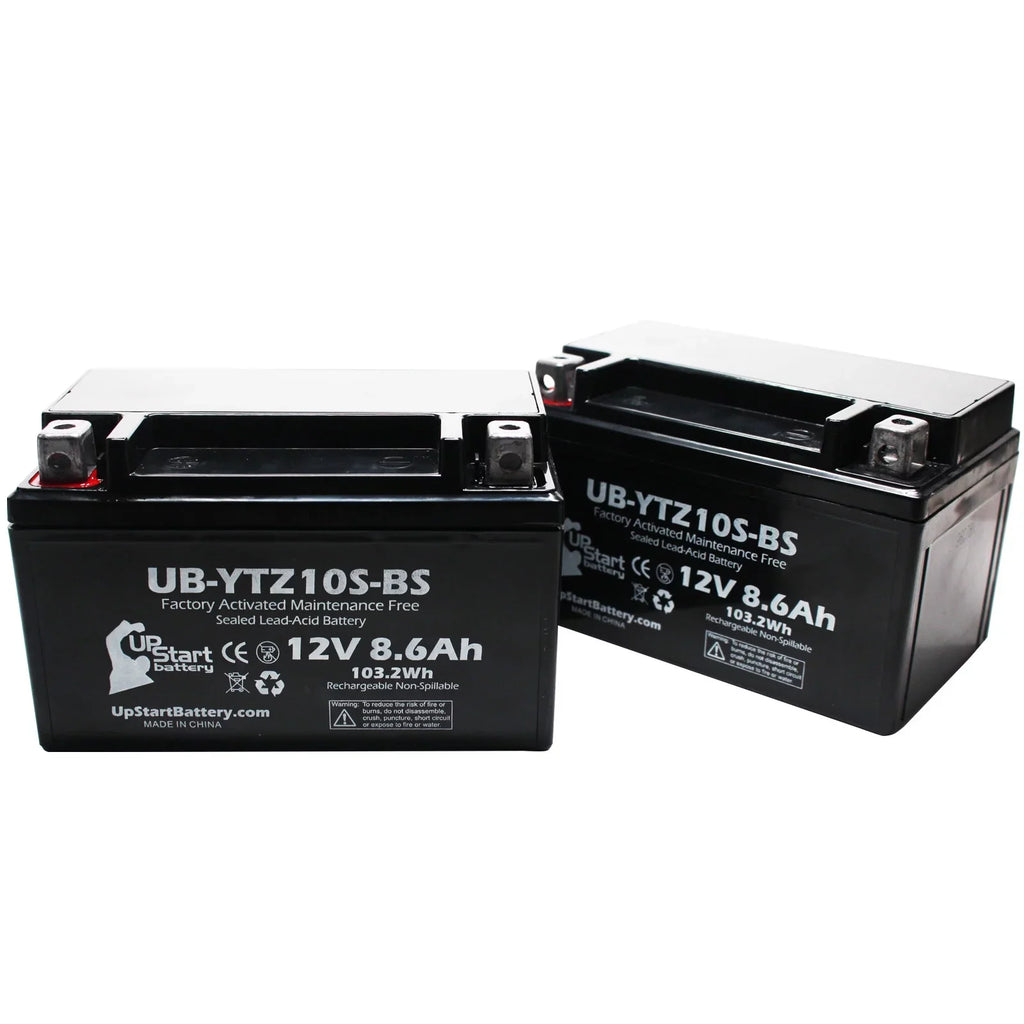 UB-YTZ10S-BS UpStart 12V, - Free, Yamaha 1000CC Maintenance Activated, 8.6Ah, Replacement Battery 2005 Motorcycle Factory Battery YZF-R1 2-Pack