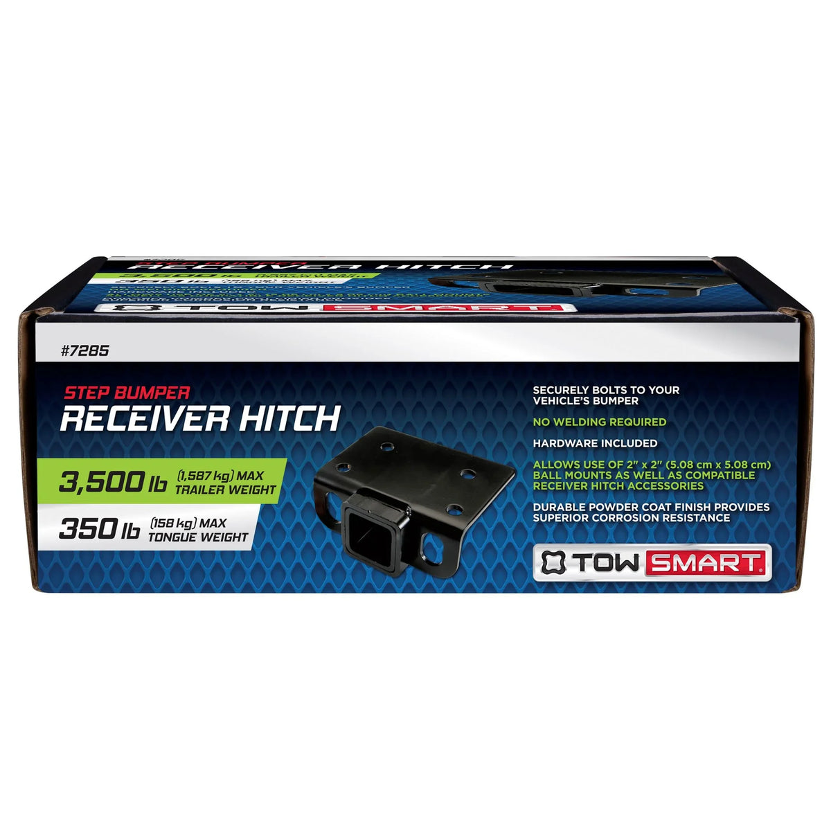 TowSmart Receiver Class Opening, 2" II Receiver Bumper 7285 Hitch Black Step