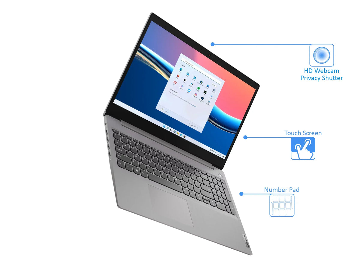 Lenovo RAM, IdeaPad Reader, 15.6" Card Upto 8GB NVMe 11 S Pro Intel Core i3-1115G4 Touch 3 Bluetooth, 512GB Display, SSD, HDMI, 4.1GHz, Wi-Fi, Laptop, HD Windows