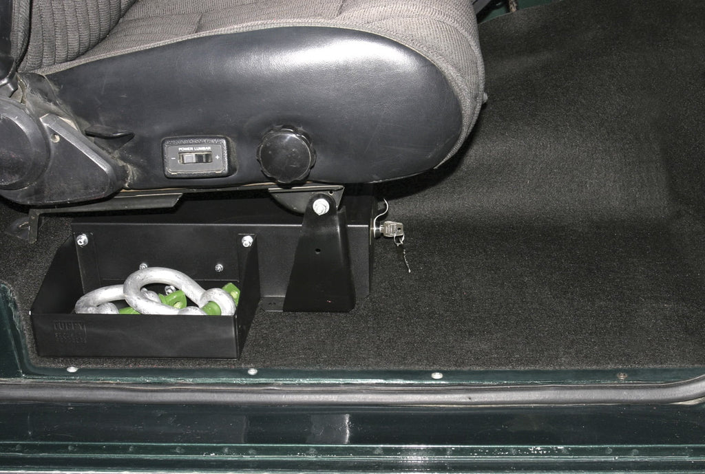 Black; - Drawer Passenger Side; Under Seat Security 256-01 1966-1977 Products Tuffy Bronco
