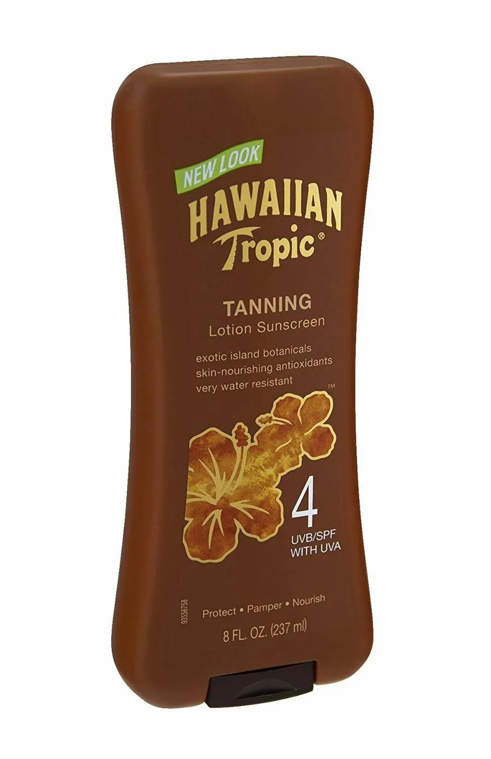 Pamper Hawaiian Skin Tropic Nourishing 4, Tanning 8 oz Protects Spf Lotion