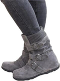 Shoes dimension Women Plus Classic Casual exterior Women Boots Winter Warm Flat Booties Snow Plush Boots Ladies Autumn