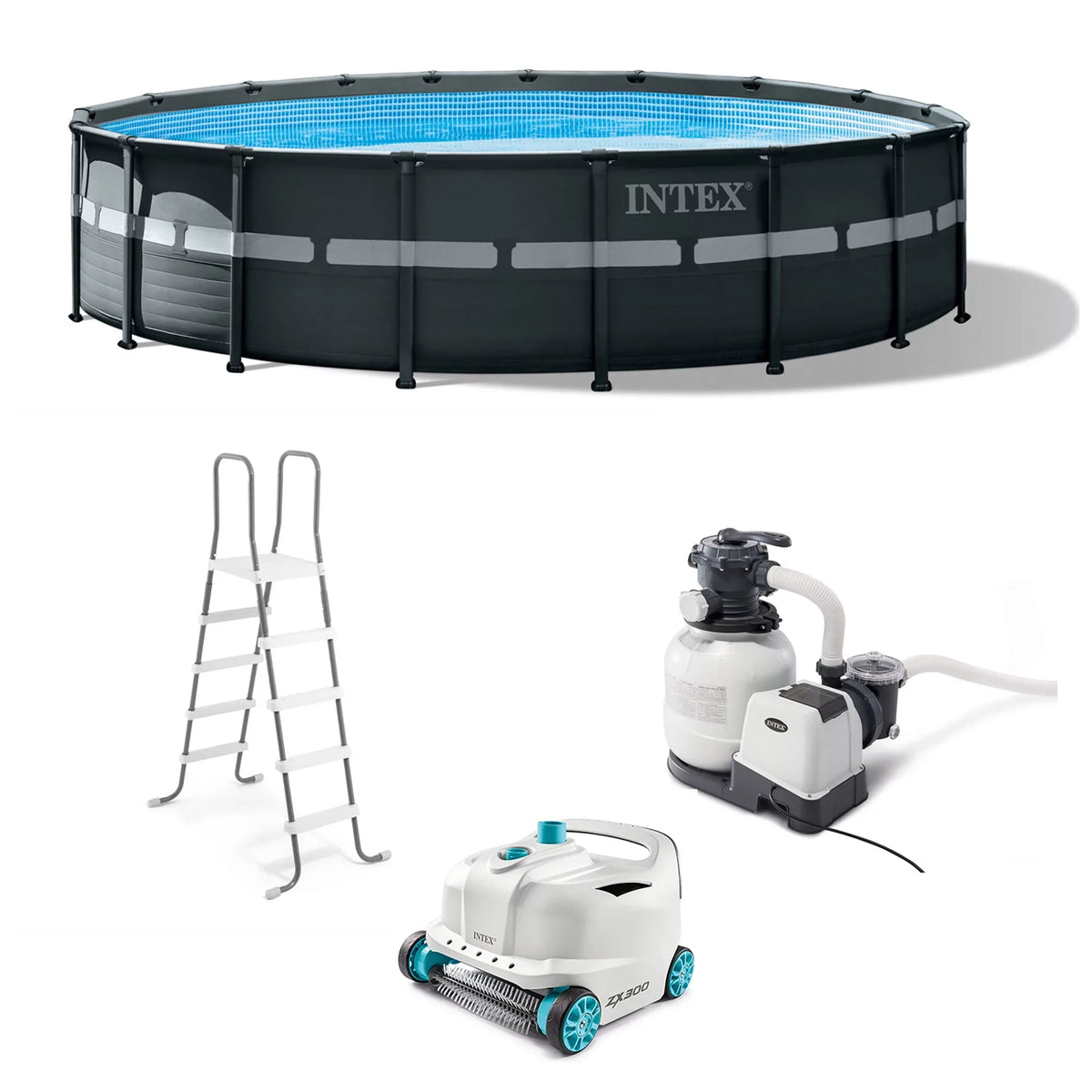 Above 52" 18' Ultra with x Pool Ground & Pump Set Intex Vacuum Robot XTR