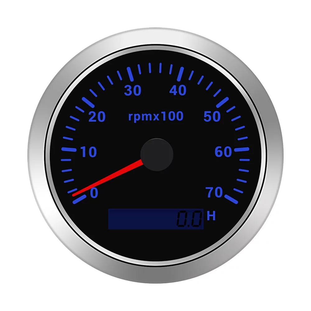 Boat Geloo Tachometer 0-7000RPM Hour 85mm Tachometer Marine Waterproof Meter Gauge
