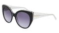 Lens - Gradient Sunglasses Jet Round Bebe BB7231-001 Cat-Eye w/ Women's