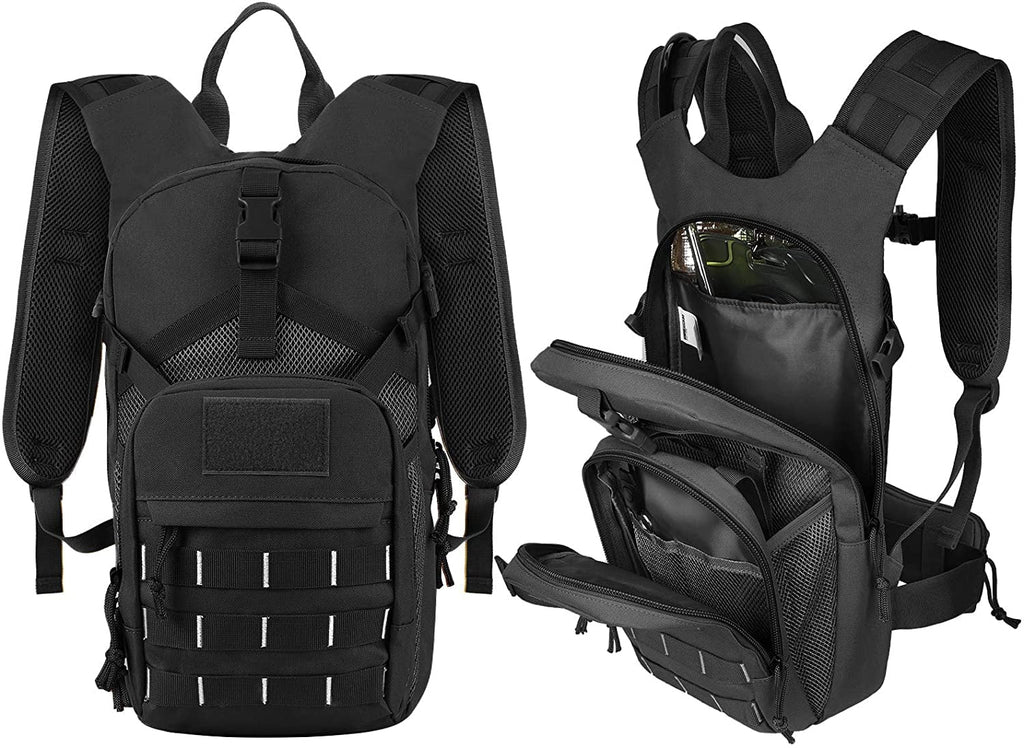 Hiking Fits Military Bag Men Women Bladder, Insulation, Thermal Running liquid Waist 2L Hydration Backpack Free Adjustable SKL Cycling Biking with Pocket Tactical liquid Pack Daypack BPA liquid for