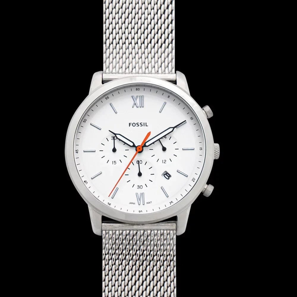 Steel (Model: Men's Chrono' Casual 'Neutra Watch, FS5382) Fossil Color:Silver-Toned Quartz Stainless