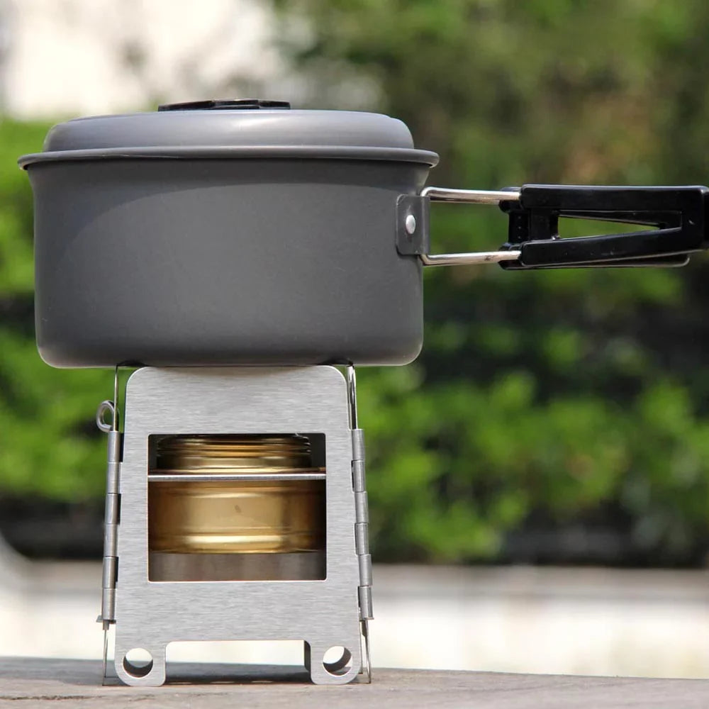 Wood Backpacking Camping Stove Stainless Steel and for Stove, Lixada Portable Picnics