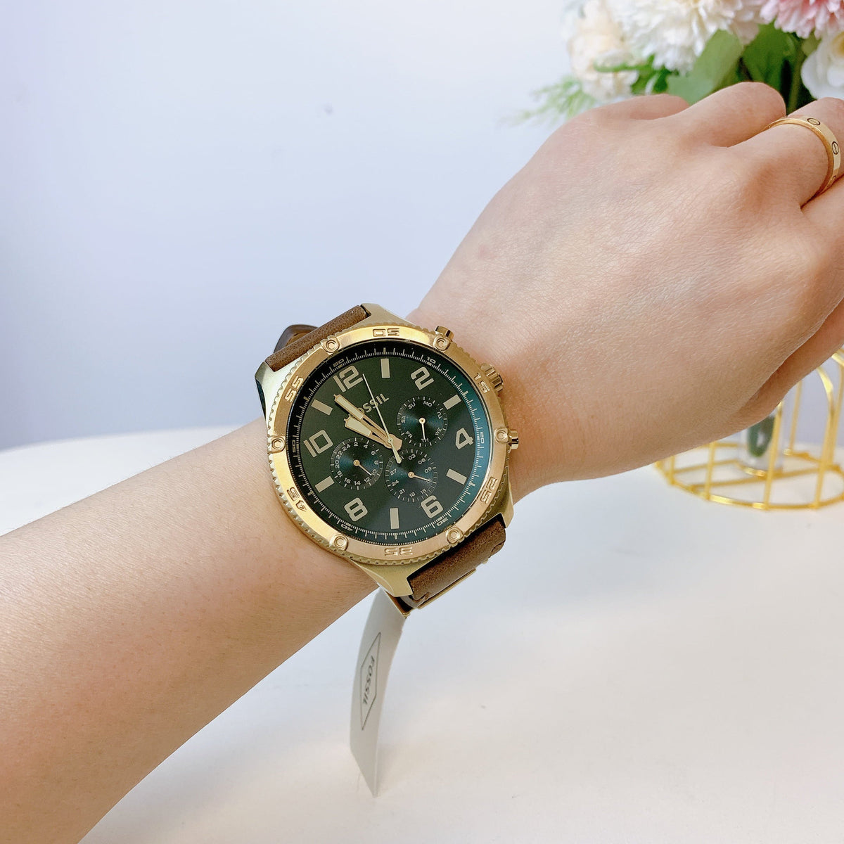 Leather Brown BQ2742 Watch Fossil Brox Medium Multifunction