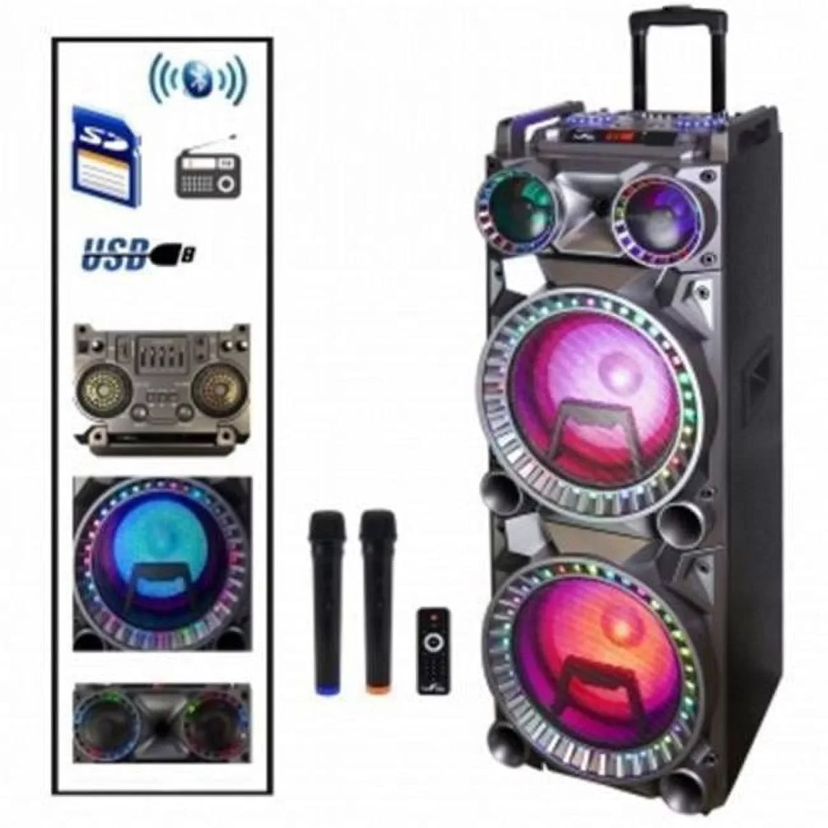 10 Dual Bluetooth Portable Speaker BeFree Party Subwoofer in.
