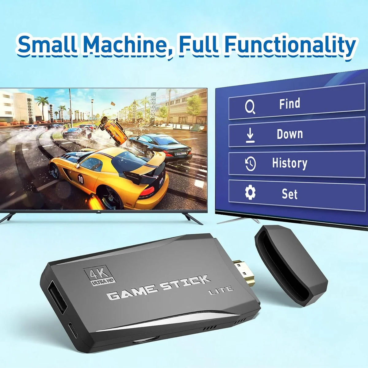 Games for Wireless Retro 4K Retro Classic and Video Emulators,Plug Preloaded Console Stick HD Port,2 Gamepads(64G) Game Play S2 Stick - Support Games,9 12000+ TV,Nostalgia Emulator