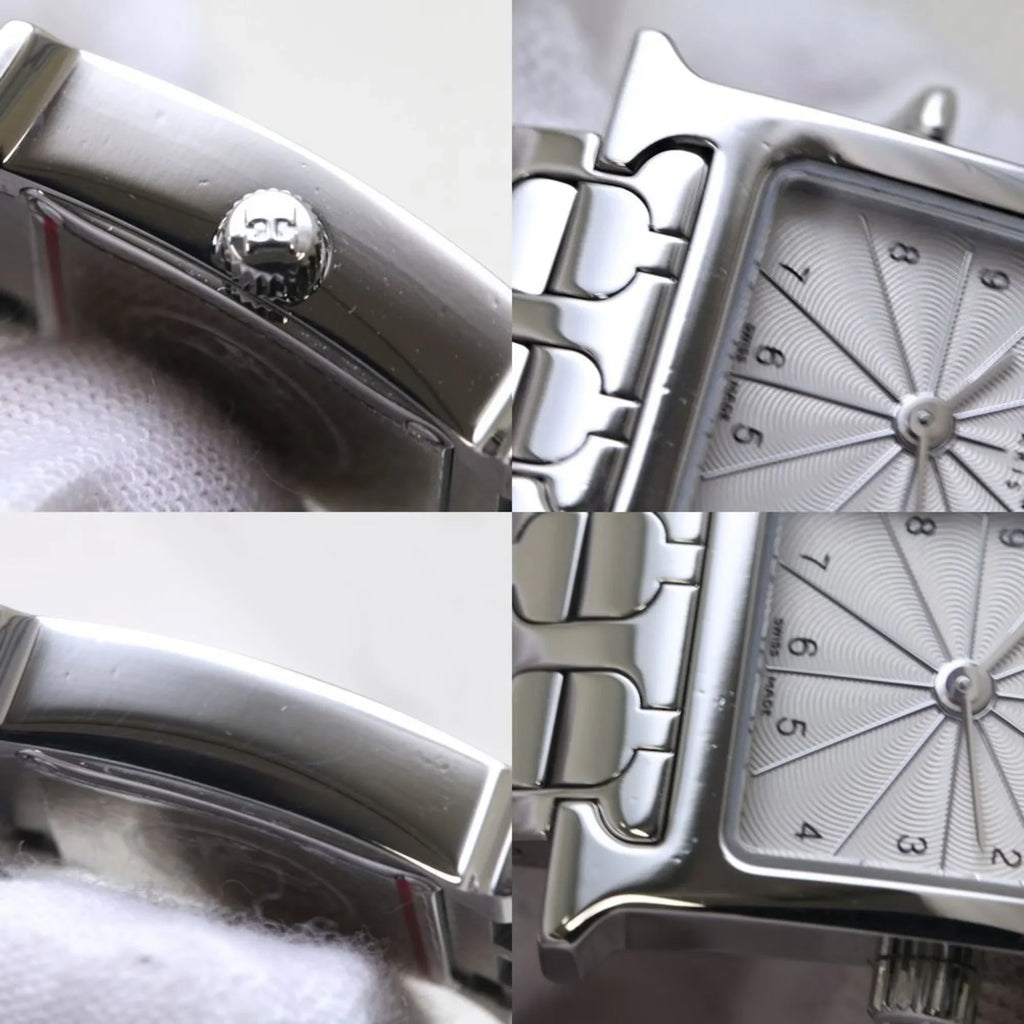 Pre-Owned 4835 (Good) Ladies 141002W100 HERMES Steel Mini H Stainless Watch 39260 HH1.110.260