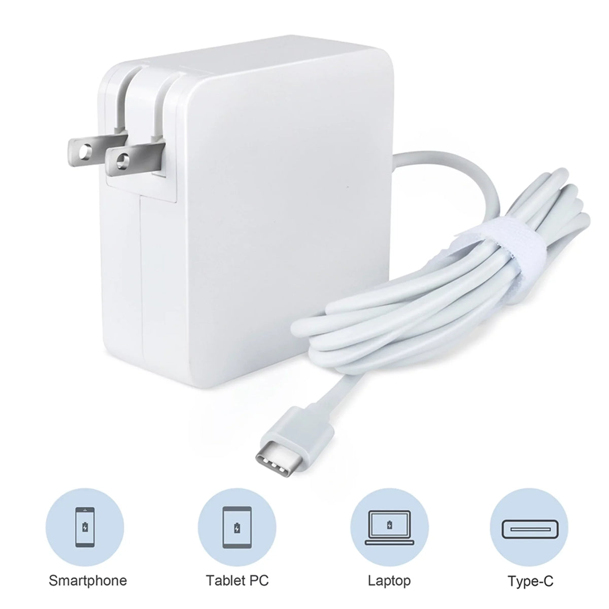Replacement Type-C PSU P82G003 7390 Compatible Adapter Laptop 13 65W AC XPS KONKIN USB White 2-in-1 BOO Charger for