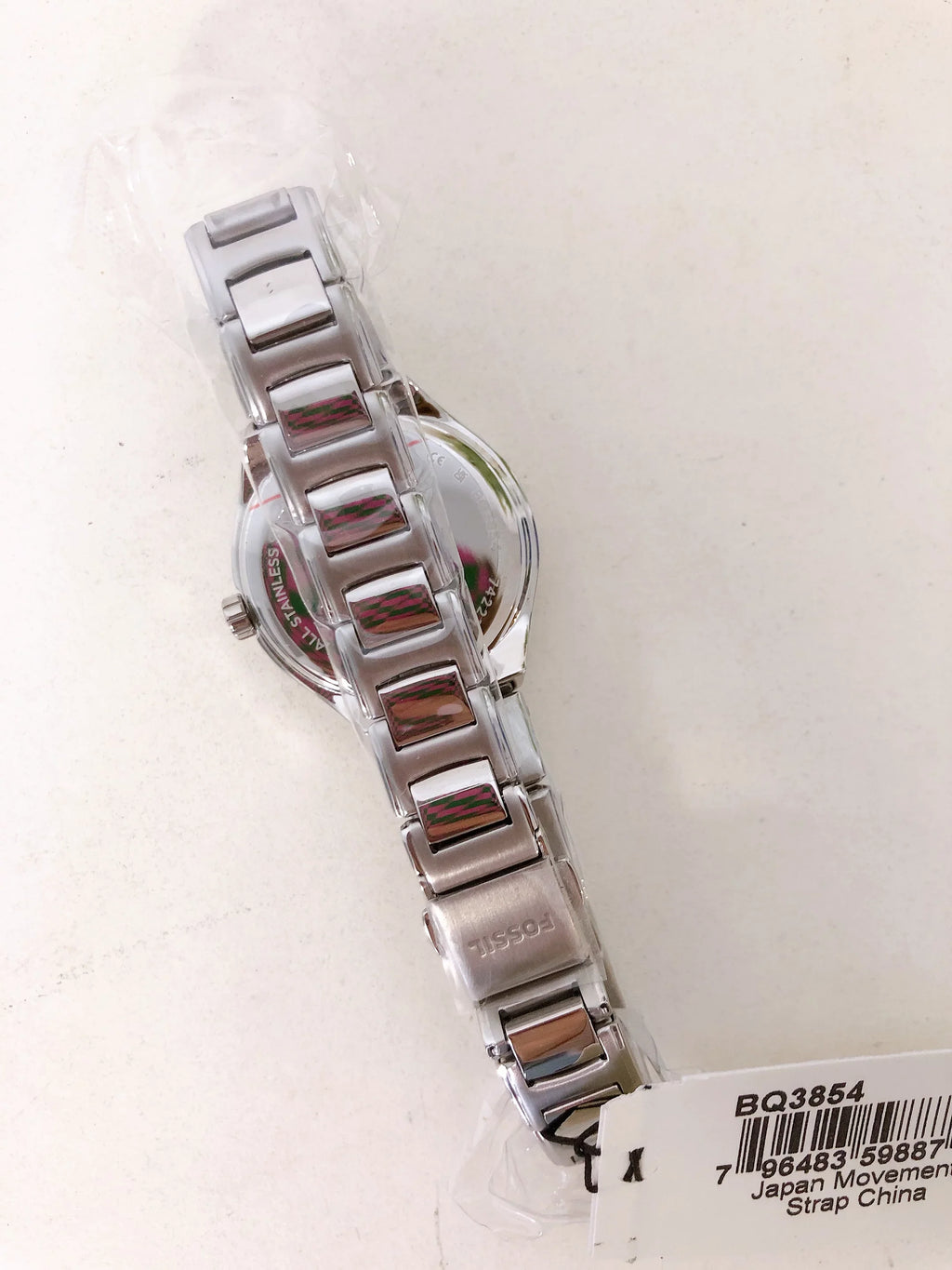Date Watch Three-Hand Fossil Eevie BQ3854 Steel Stainless