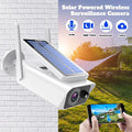 Talk, Vision,Waterproof, Security exterior Wireless with Camera PIR Security Solar Detection, exterior, Cameras Solar Night White Panel, 2-Way DFITO