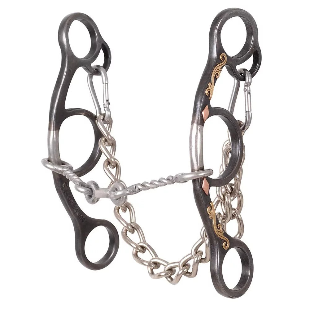 Cervi Bit EQUINE Small Wire Shank Short CLASSIC Twisted Snaffle Sherry Dogbone (BBIT3SSG24SS)