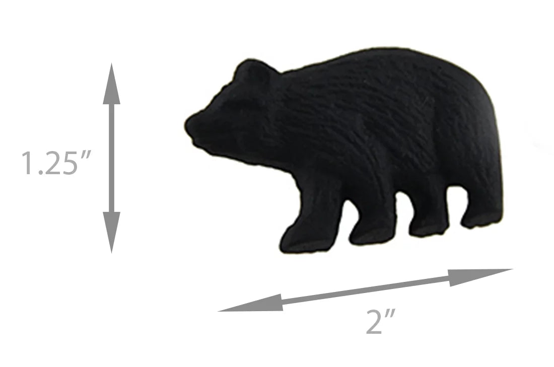 Forest Set Knob Cast Black of Iron Bear Drawer Cabinet Pull Zeckos 12
