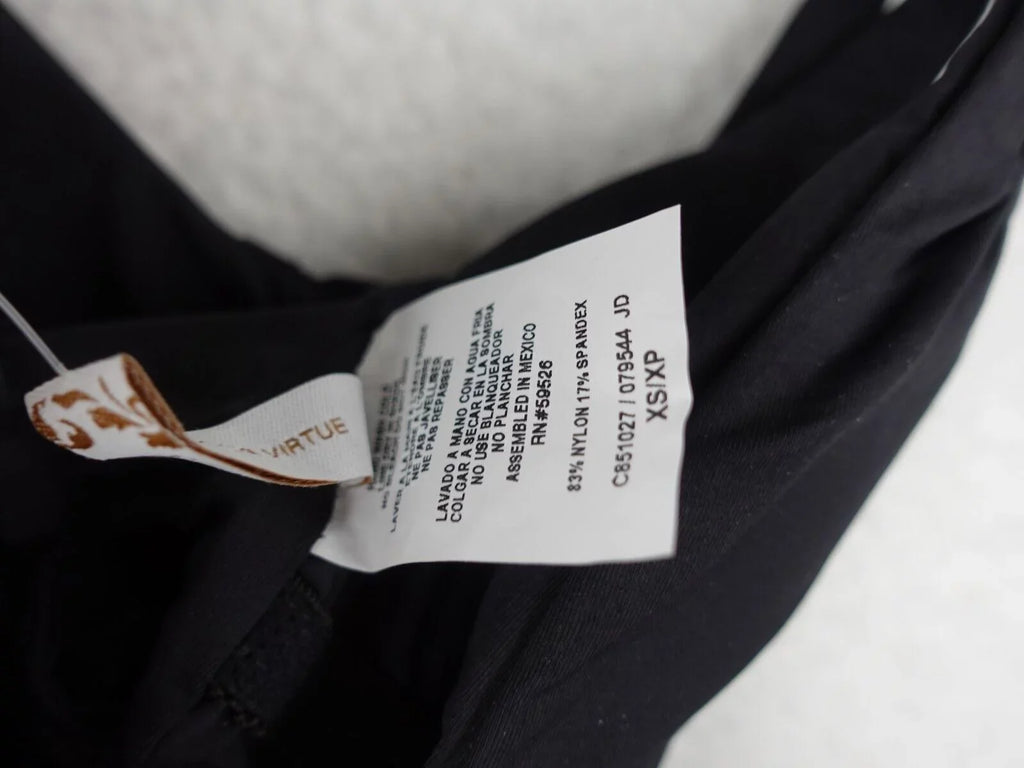One-Piece Virtue BECCA Code Swimsuit Color XS Rebecca Plunge Black Skylar - -