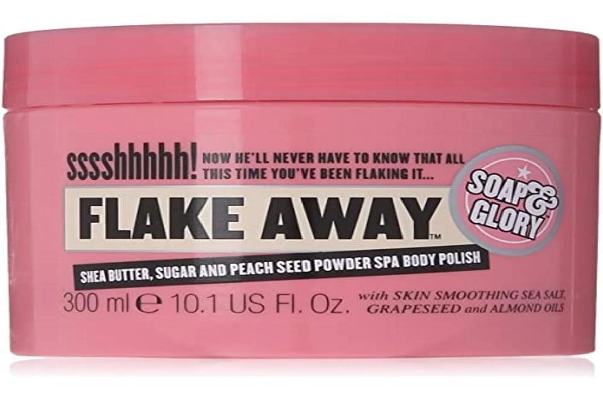 300Ml Body Away Soap & Scrub Flake Glory