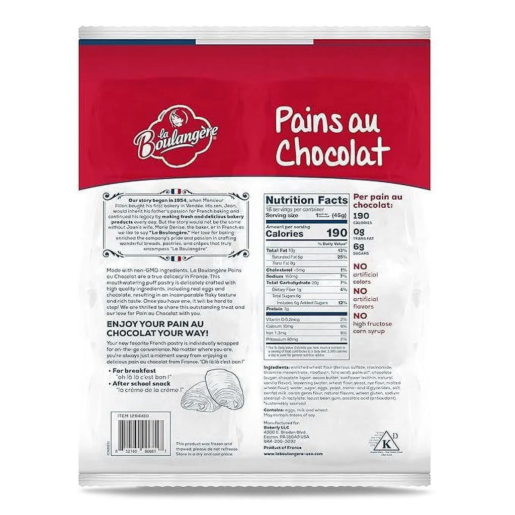 Chocolat, Boulangere Croissants, Individually 16-Count 1) Of Wrapped, Pains La Chocolate (Pack