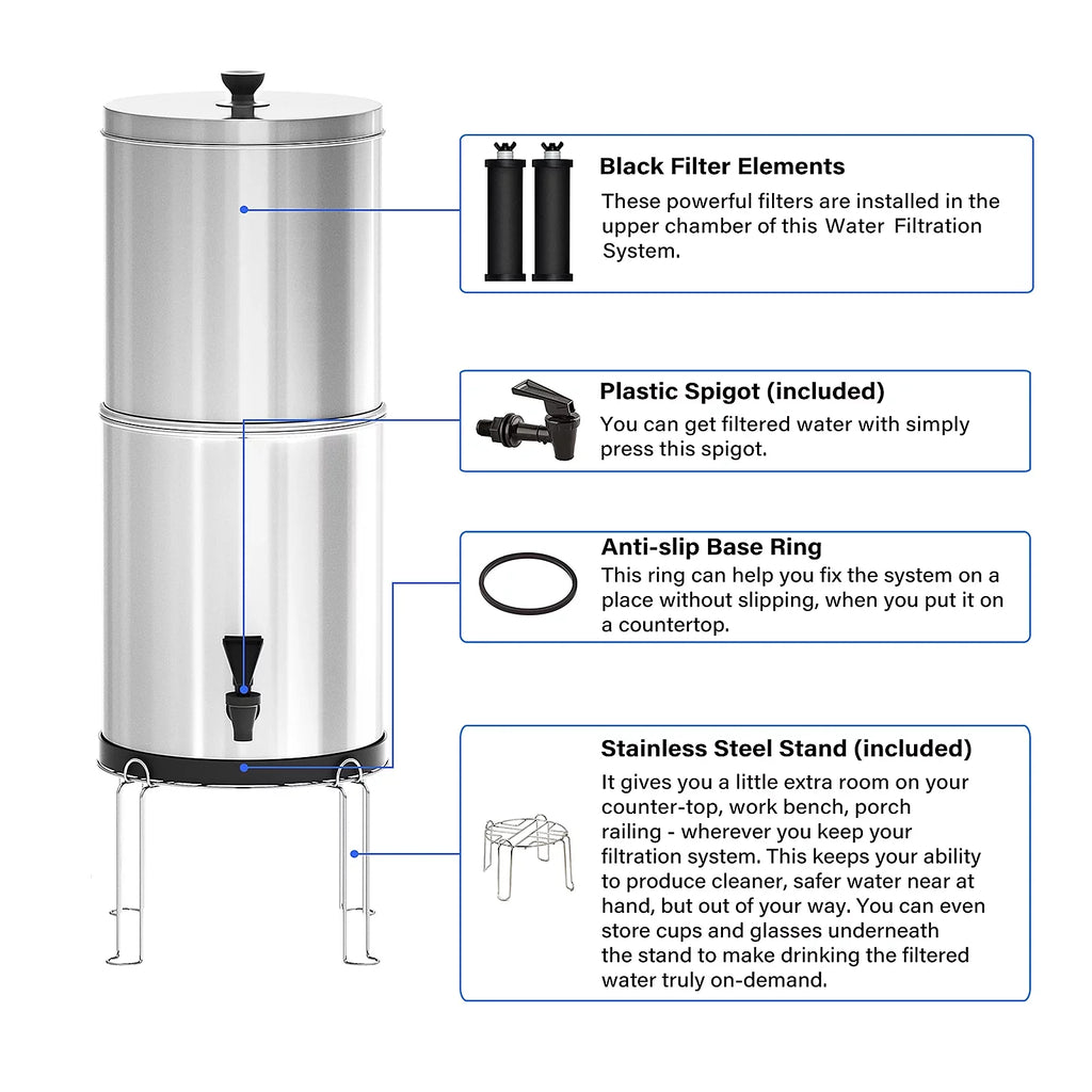 liquid Filter System Purify for Hiking Emergency Preparedness Tomshoo Camping liquid