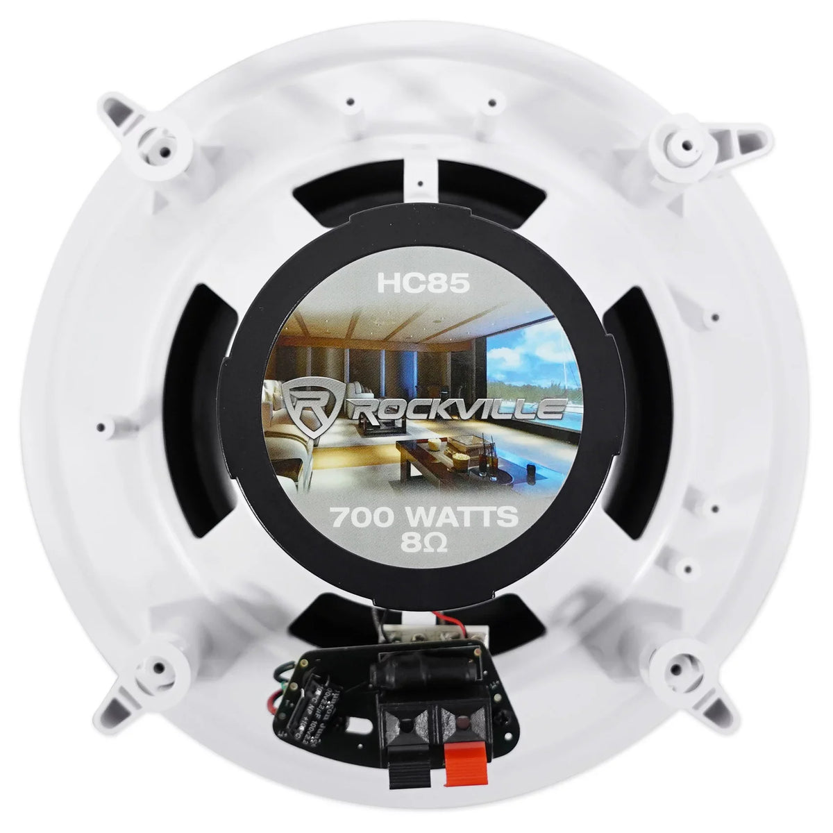 Rockville Home 8" (8) Ceiling Speaker w/ System Receiver Speakers+4-Zone 4-Room