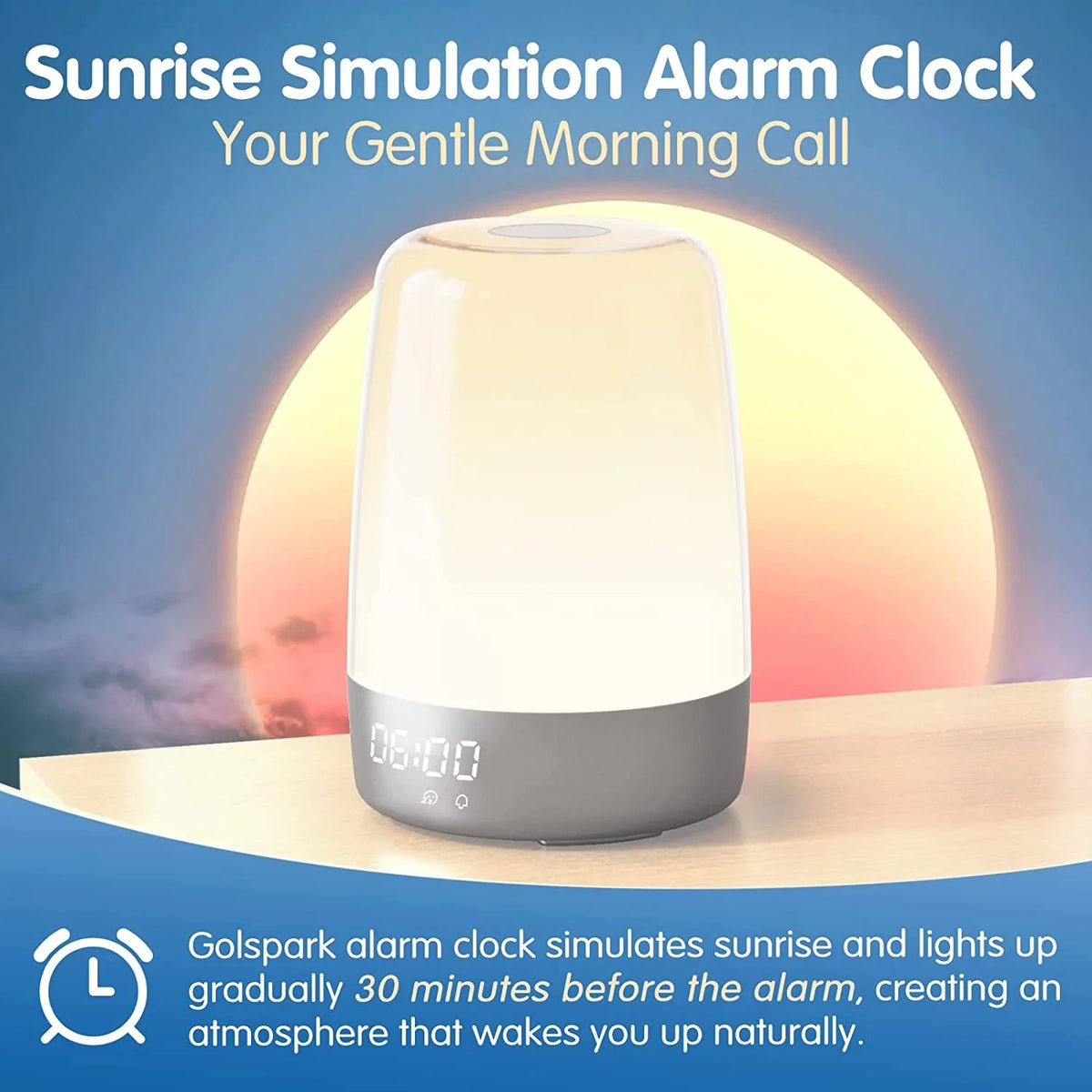 Kid Bedside Simulation Bedroom Lights, Wake Dimmable Timer Snooze Aid, Up Nursery for Light Lamp Sound Sleep Sleepers RGB Light Clock 7 Alarms, Night Heavy Alarm Sun Sunrise 7 Natural Adults,