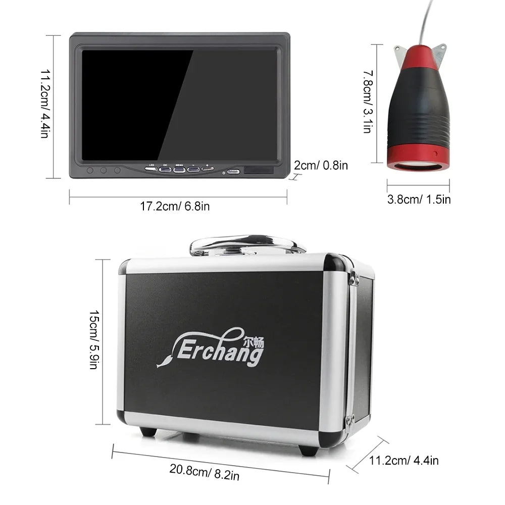 Sea Fishing Lake Perfect 7 Clear Crystal with User-friendly Portable Imaging, Finder Camera Enthusiasts Design, Erchang Kayak Underwater Fishing for - Boat Fishing for Inch Fish
