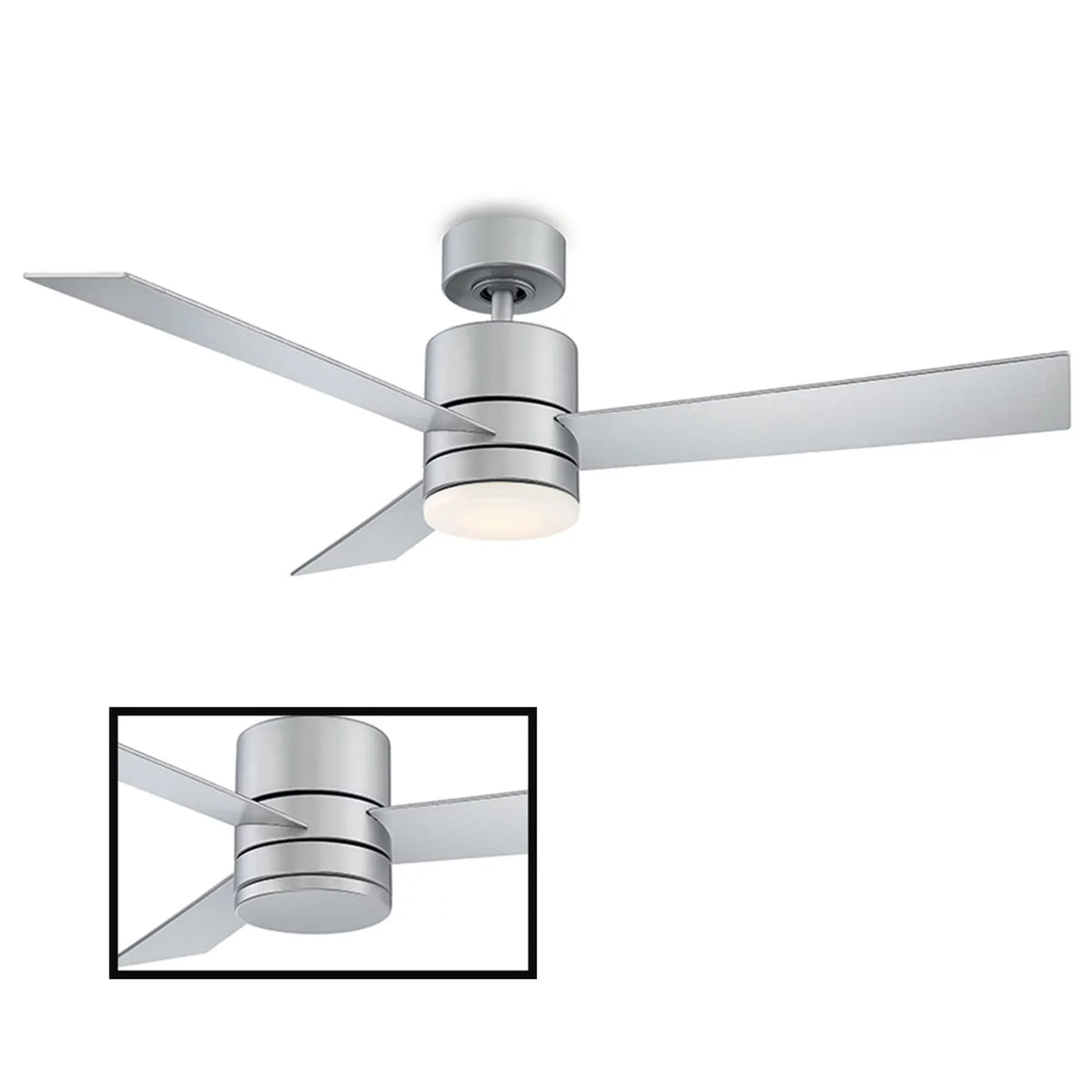 Light Remote with Control Titanium Smart Kit 3-Blade and Indoor 52in LED 3000K exterior Fan and Ceiling Axis