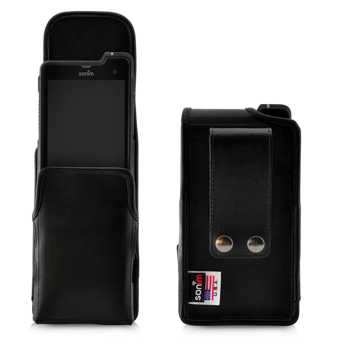 Black XP8 Radio CERTIFIED Sonim Phone IS Holster Vertical C1D2 Belt Case Clip