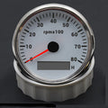 Tachometer Boat Hour Meter Gauge 85mm Marine 0-8000RPM Waterproof Tachometer Geloo