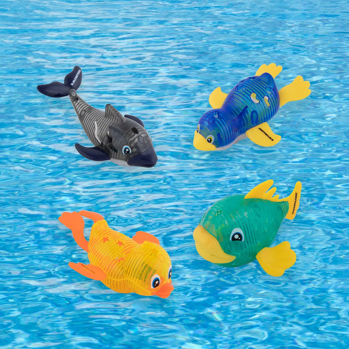 Animal Bath & Flashing Sea Catch Game Learn Retrieval Tub Multi For Fish Dive Pool For LED Underwater Pals Swimming Light-Up Practice The Kids Color Diving Glowing 4-Pack Fun Toys SWIMLINE ORIGINAL