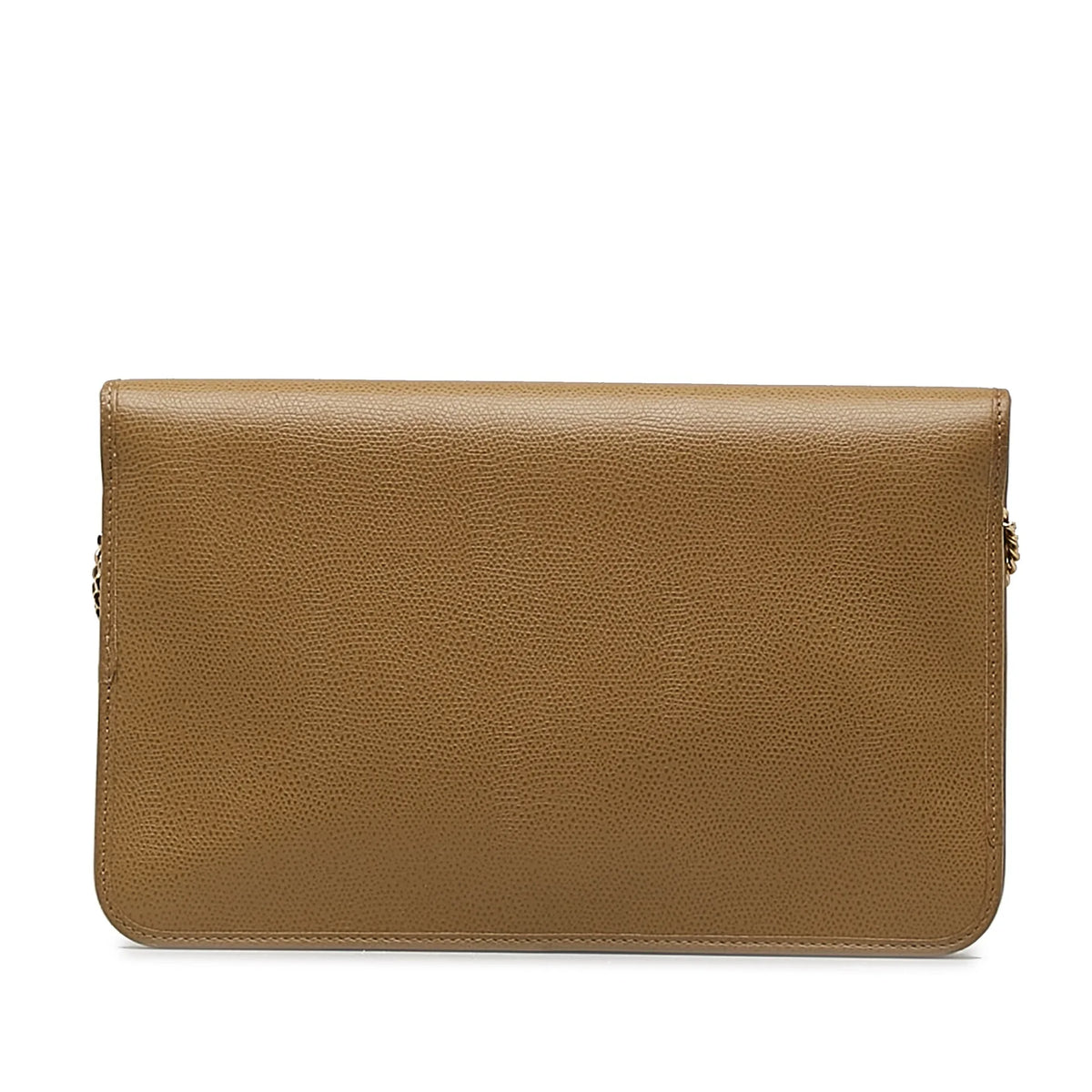 Authenticated Bag Crossbody Crossbody Calf (Good) Dior Brown Pre-Owned Unisex Leather Chain