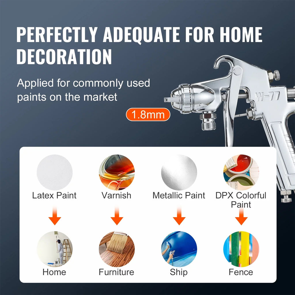 Painting, BENTISM Spray Max Pressure Tank, Decoration Air 1.8mm 3m 2L/0.5gal Paint Paint for Automotive Paint Gun Home Hoses Architecture Construction Pot, Pressure Pot Nozzle Spray Lightweight 45PSI