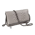 Pewter Fold-Over Quilted Metallics Sydney Love Clutch Crossbody,