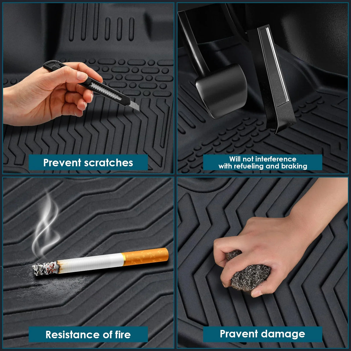 Center 2020-2023 ammoon Floor Floor Mats,Kia Floor Car Telluride Bucket Console Bucket Telluride Dazzduo Telluride
