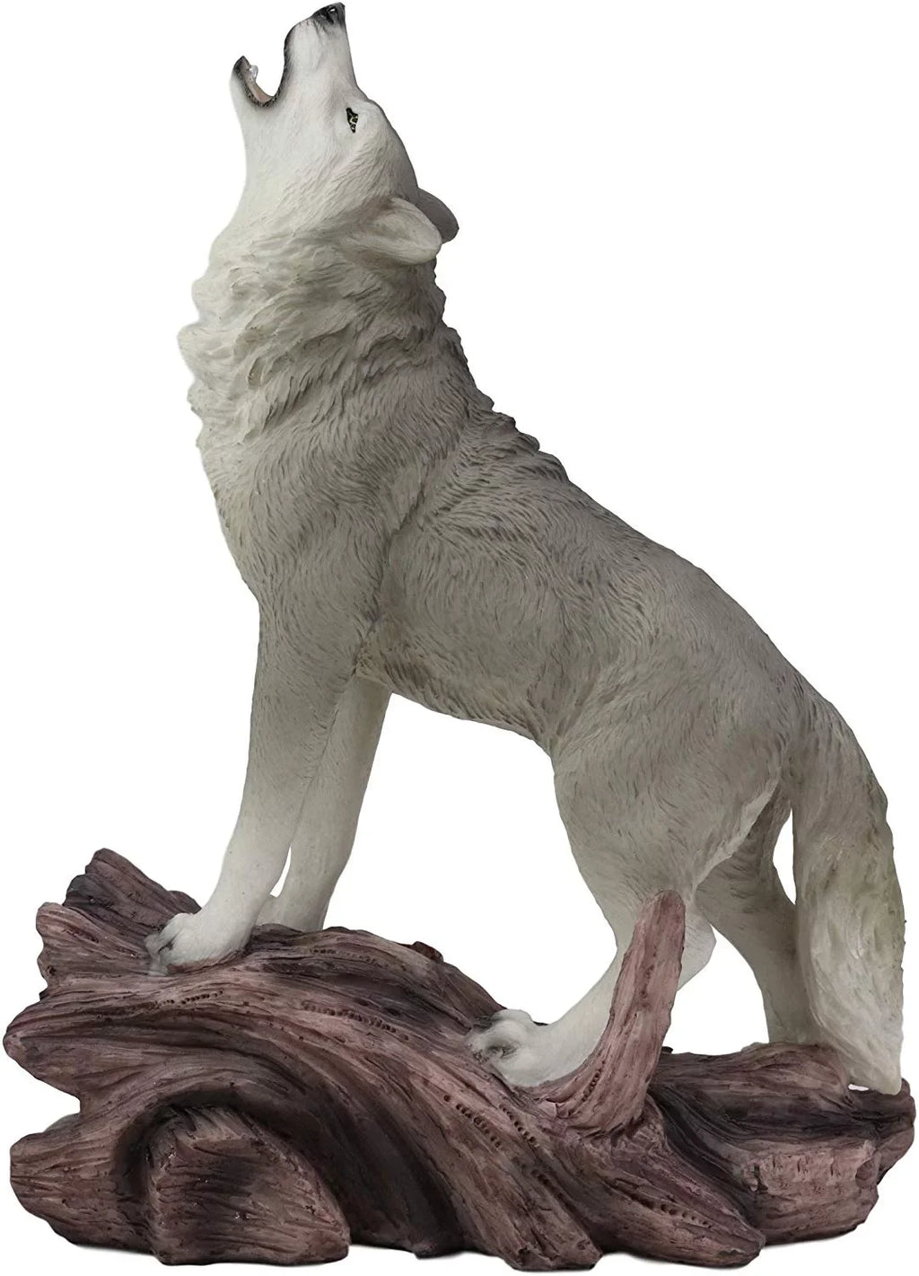 Of Large Gray Alpha 12"H Howling Statue Wolves Cries Decor Night Spirit Wolf The