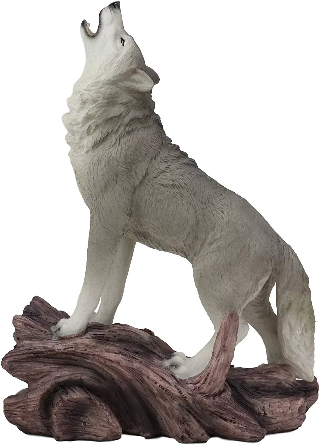 Of Large Gray Alpha 12"H Howling Statue Wolves Cries Decor Night Spirit Wolf The