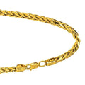 5.6gr. Lobster Claw- Franco Lite Inches, Bracelet, Yellow 4.1mm JewelStop Semi-Solid Diamond-Cut Gold 14k 8