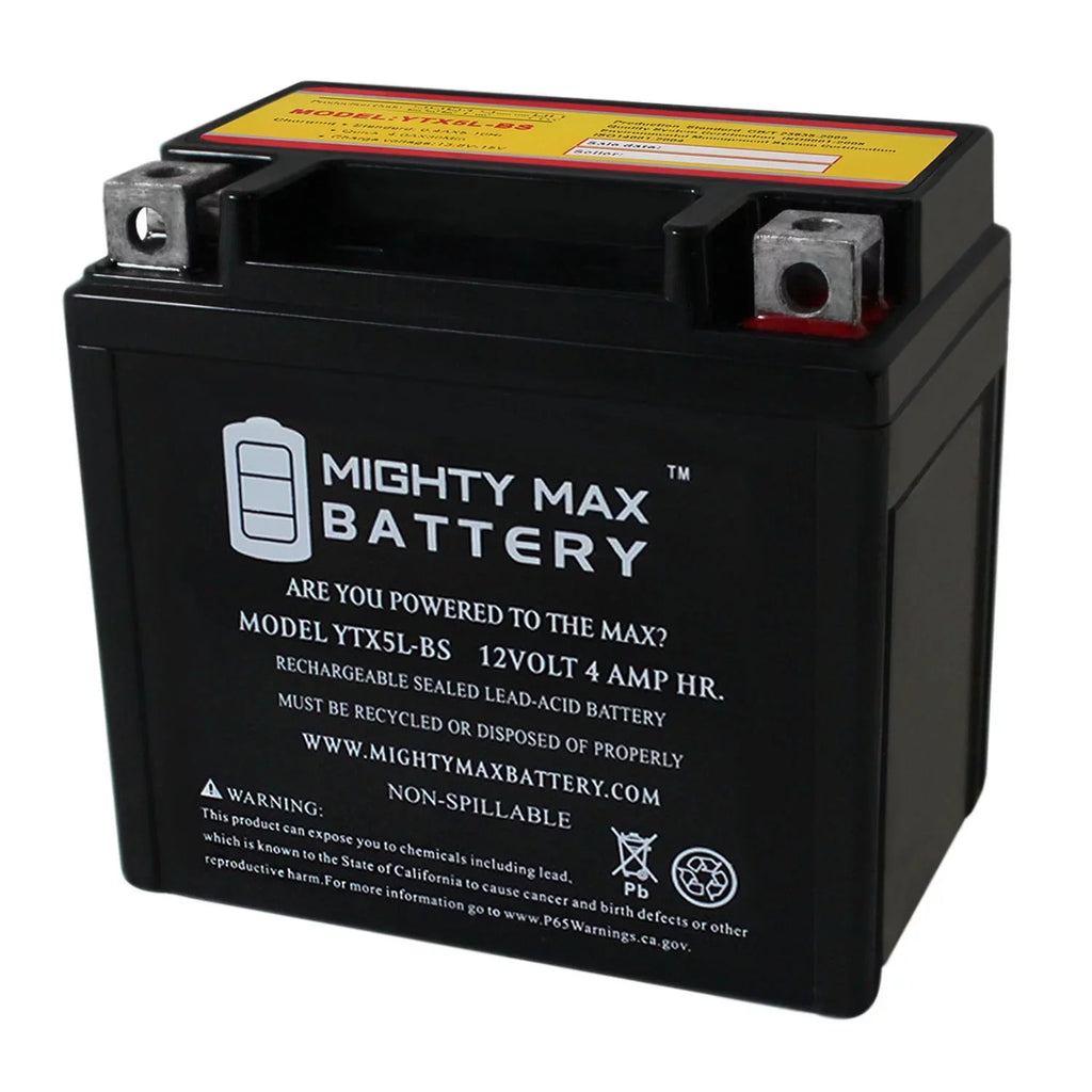 YTX5L-BS for Battery Replacement Zuma AGM 125 2009 Yamaha