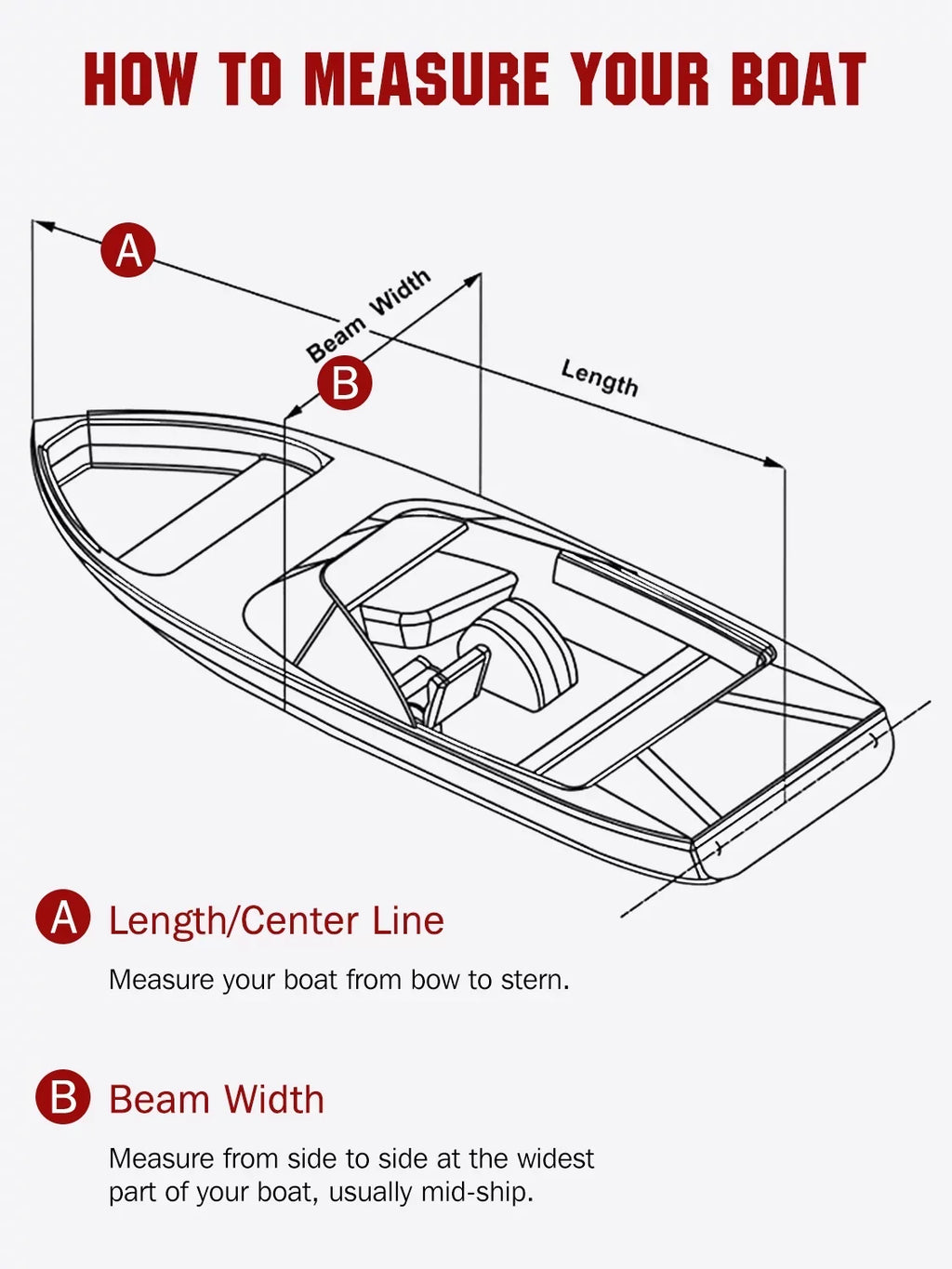 Runabout for Bass Polyester 19 - TRI-Hull 600D Oxford Protection Boat Heavy Durable Fishing Cover, All AngLink V-Hull Duty and Boat ft - Waterproof Boat 17 climate Black Trailerable, Fit Cover |