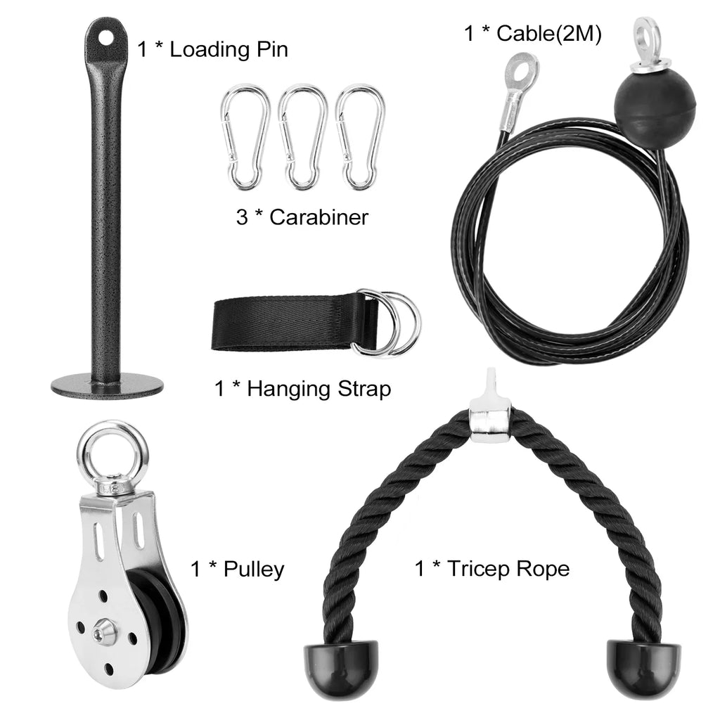 Hand Strength Fitness Training Loading Triceps Equipment Arm Lixada Biceps Pin Lifting Attachment Pulley DIY Machine Cable System Blaster