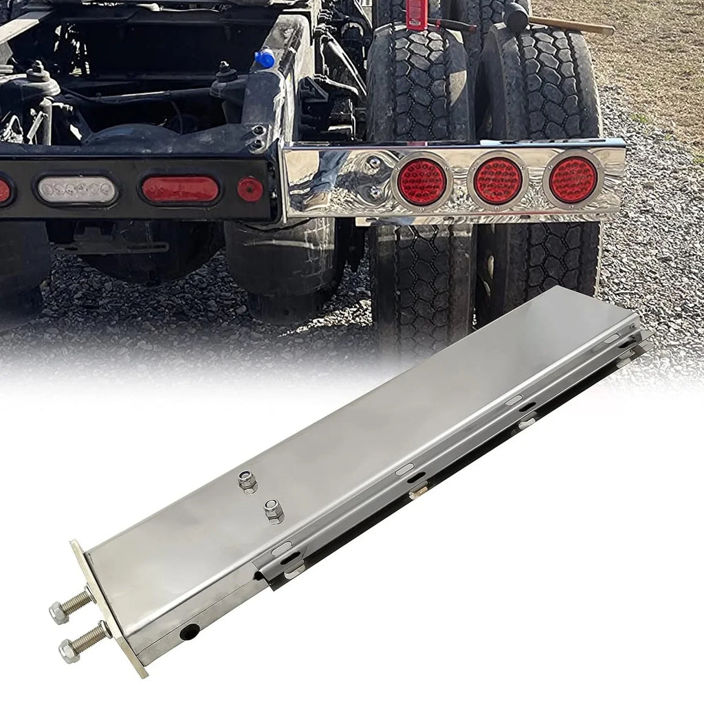 Length Straight for Semi Bracket Holder Loaded Stainless Set Bolt Steel Spacing POWERWORKS Hanger Flap Spring 2.5" Mud fit 30" Trucks Mudflap