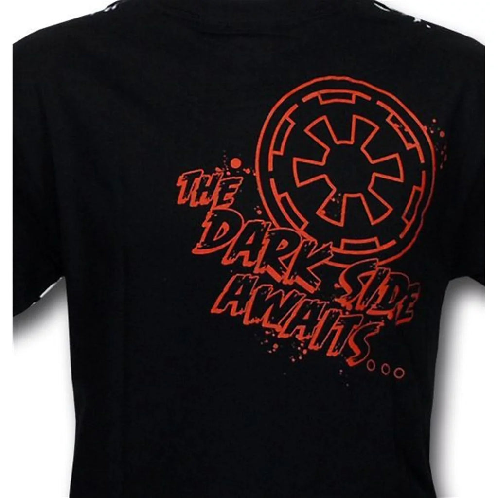 Full Wars Vaders Large Sublimated Print Star T-Shirt-Men's