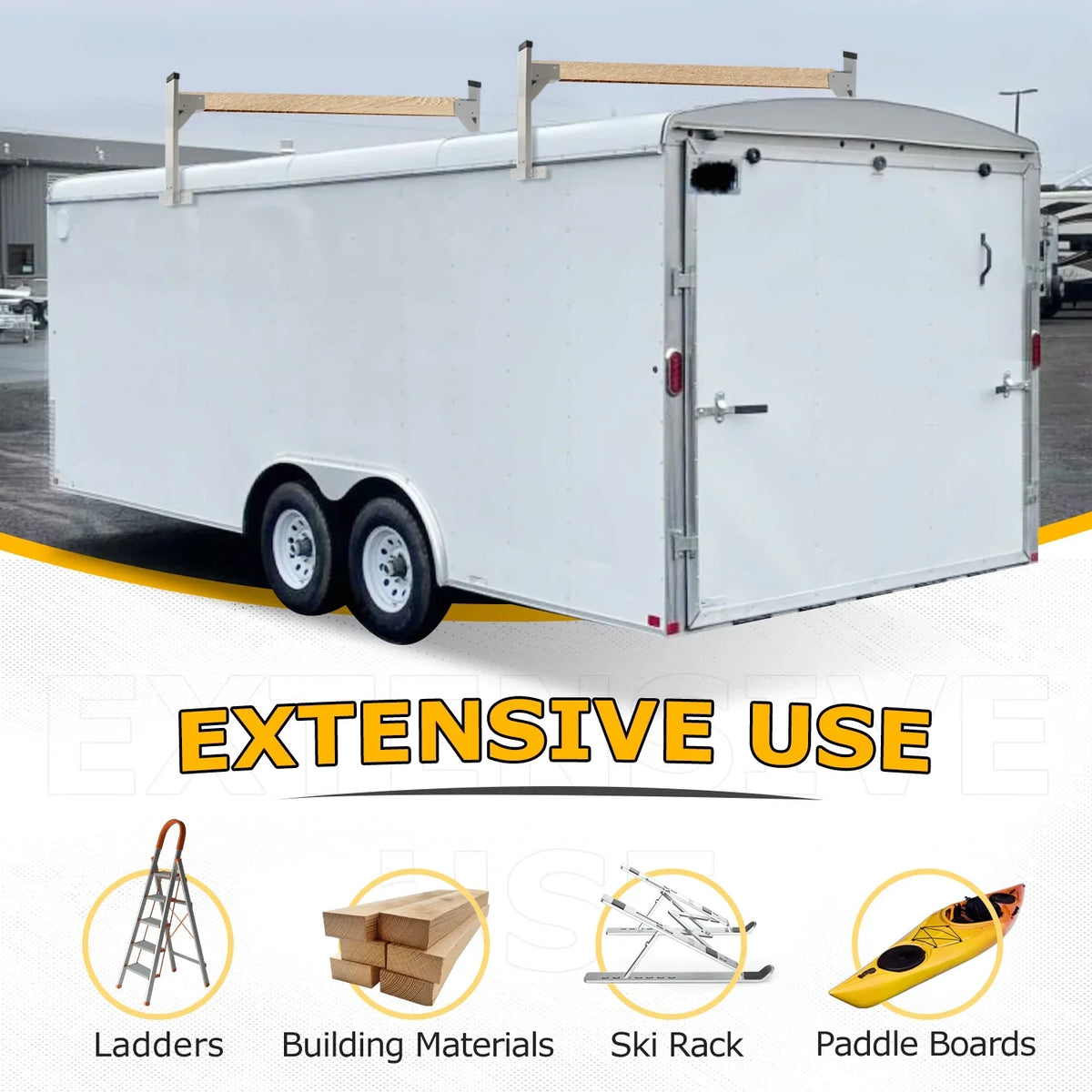 Vans Kit Kojem Enclosed Cargo for Trailers Bracket Rack Roof Ladder Adjustable