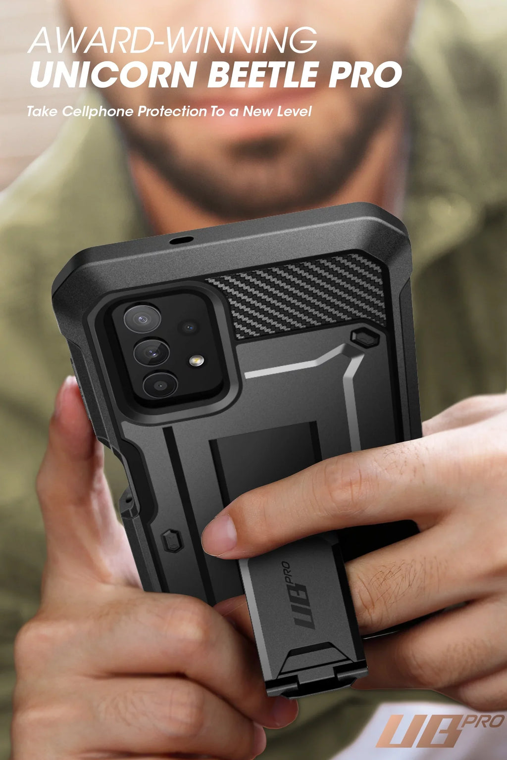 Version], with & Fit Pro (Black) Case Protector Case for SUPCASE [Not Kickstand Series Galaxy Full-Body Rugged Designed Beetle Holster Screen 5G Built-in Unicorn A32 4G