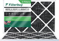with Air Furnace MERV Filterbuy Pleated Eliminator (2-Pack) HVAC 8 Odor Activated 17x25x1 Carbon AC Filters
