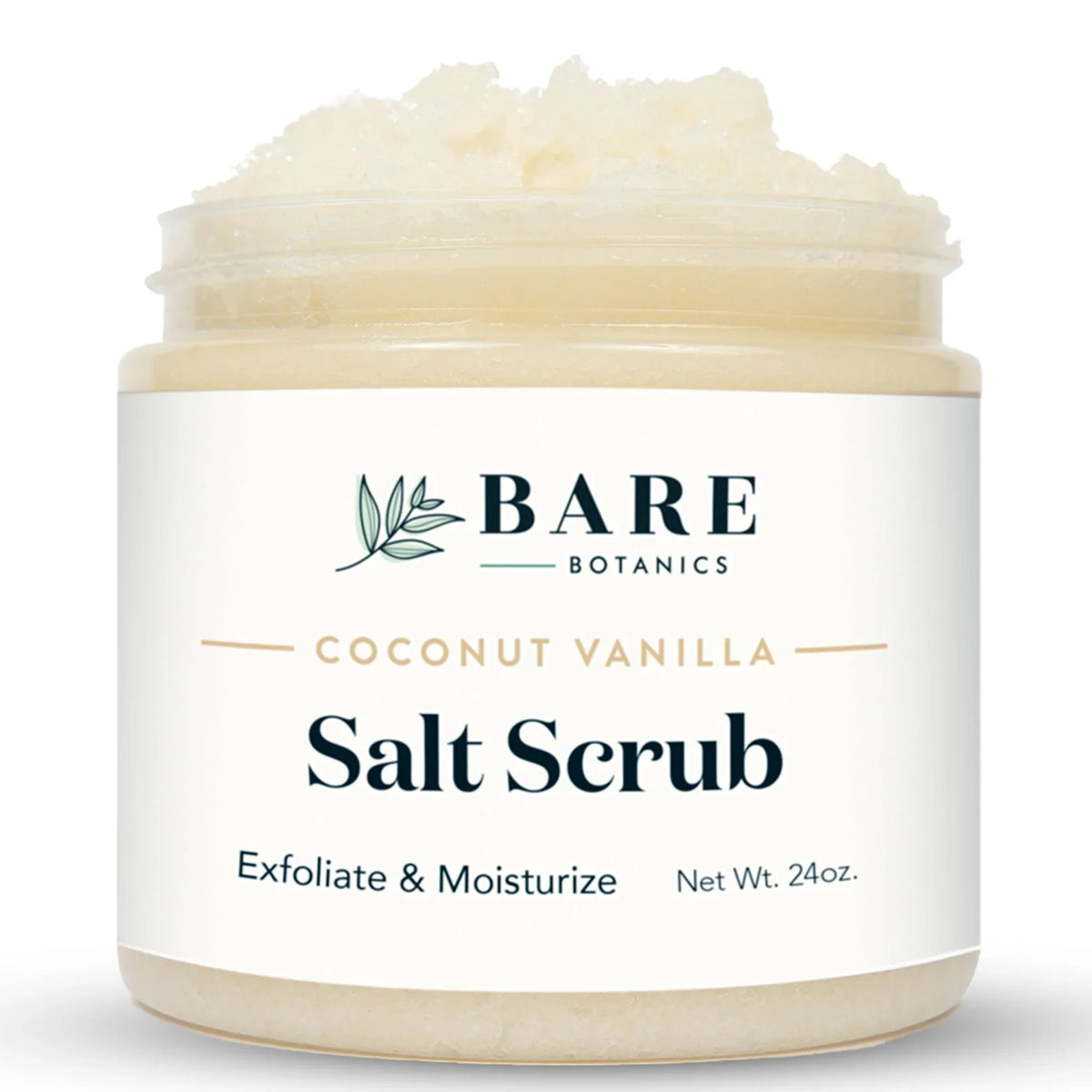 Bare Sea Salt Botanics Vanilla Scrub oz 24 Body Scrub Coconut