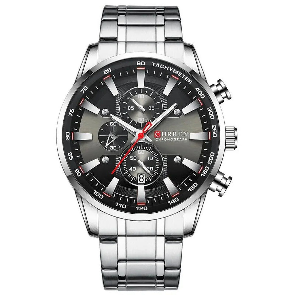 Wrist for Watch Sport Men Men’s Relogio Masculino Date Luxury Top Waterproof Black Chronograph Brand Watches Silver Watches New Quartz