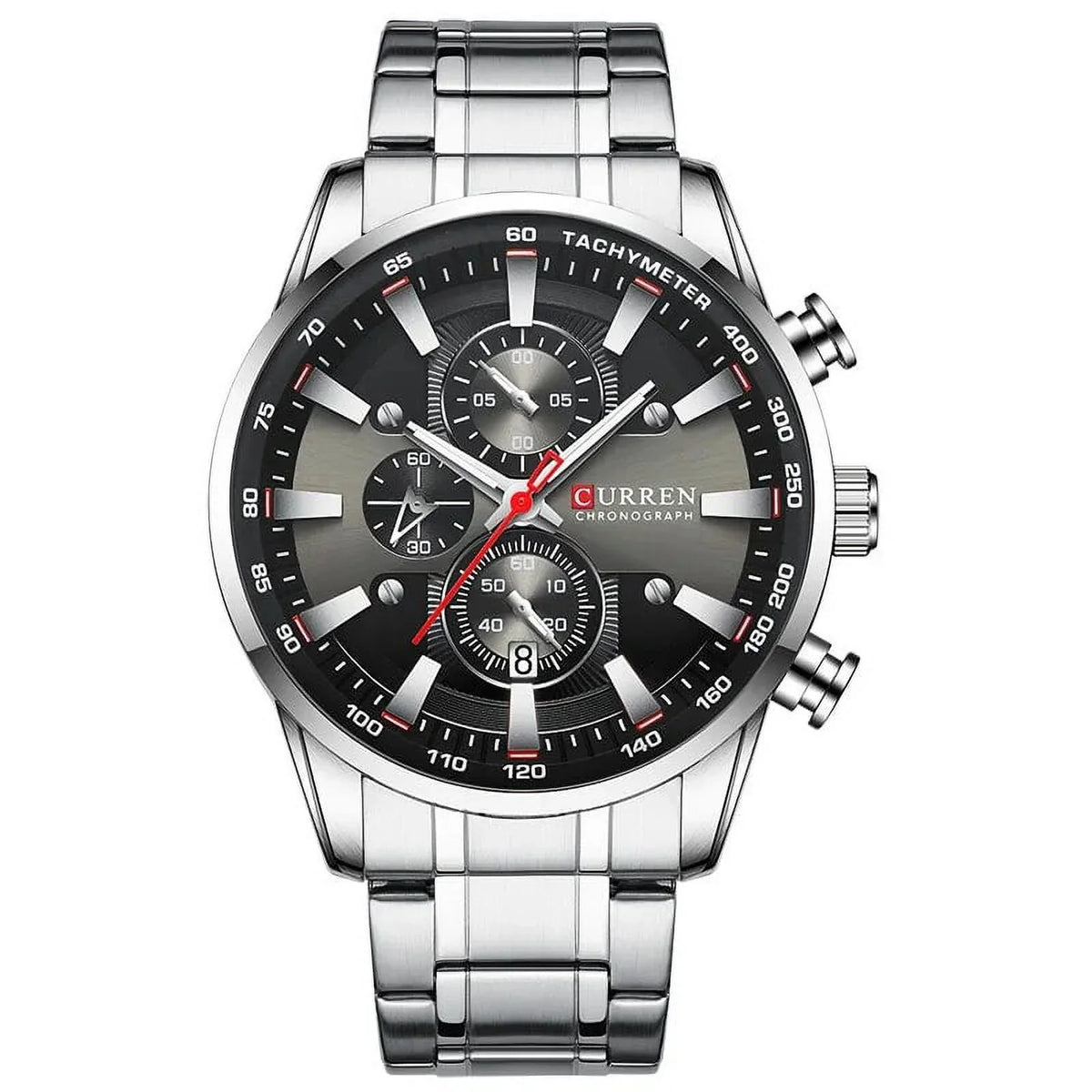 Wrist for Watch Sport Men Men’s Relogio Masculino Date Luxury Top Waterproof Black Chronograph Brand Watches Silver Watches New Quartz